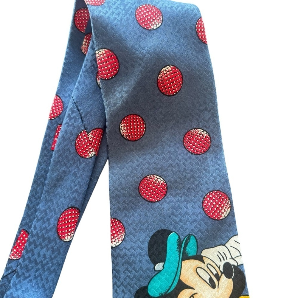 Disney Golf Micky Mouse 100% Silk Tie - Picture 3 of 5